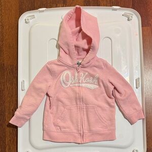 OshKosh B'gosh Light Pink Hooded Zip-Up Sweatshirt